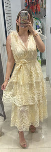 Vestido Largo Beige