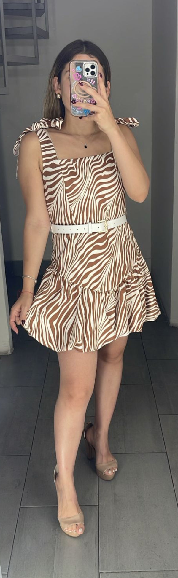 Vestido Zebra Café