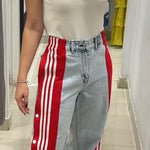 Pantalón Denim & Red stripes